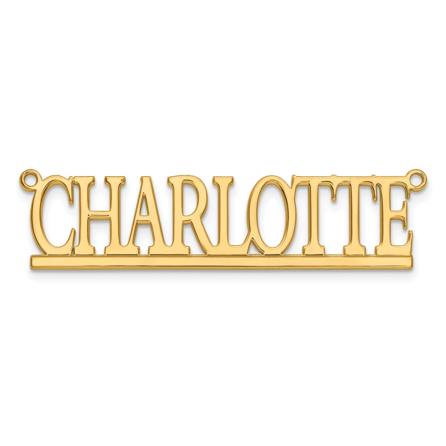 14K Yellow Gold Polished Bamberg Font Name Plate