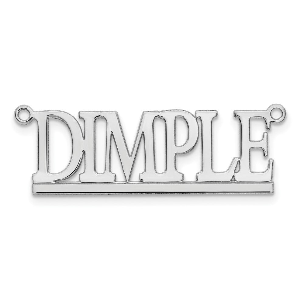 14K White Gold Polished Bamberg Font Name Plate