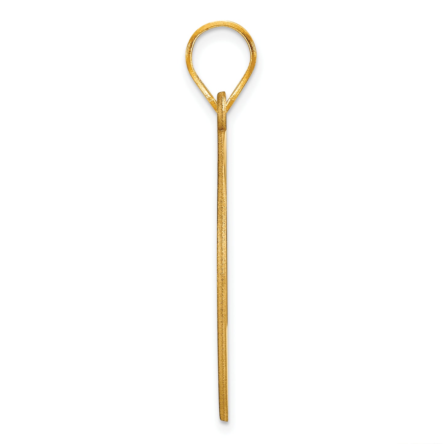 10K Yellow Gold Brushed I LOVE YOU TO THE MOON AND BACK Pendant
