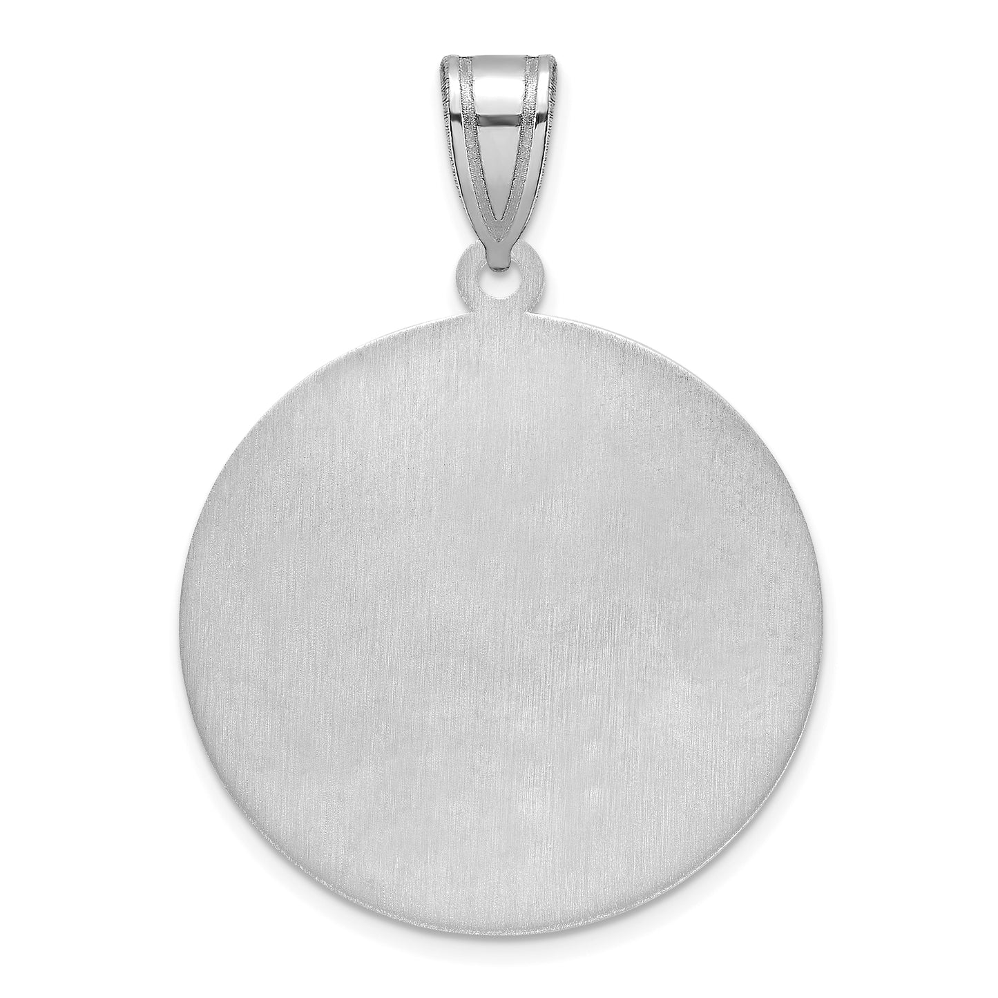 14K White Gold Brushed I LOVE YOU TO THE MOON AND BACK Pendant