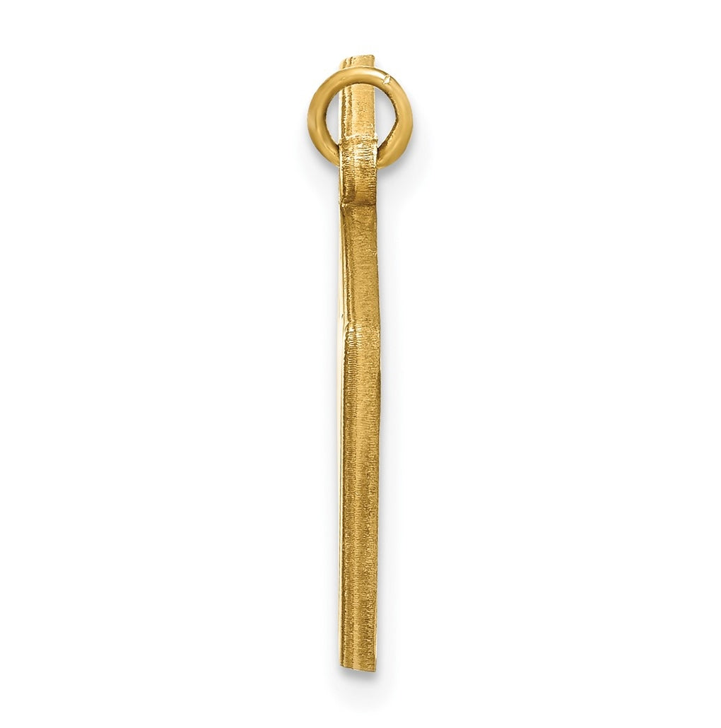 14K Yellow Or White Or Rose Gold Personalized Megaphone Pendant