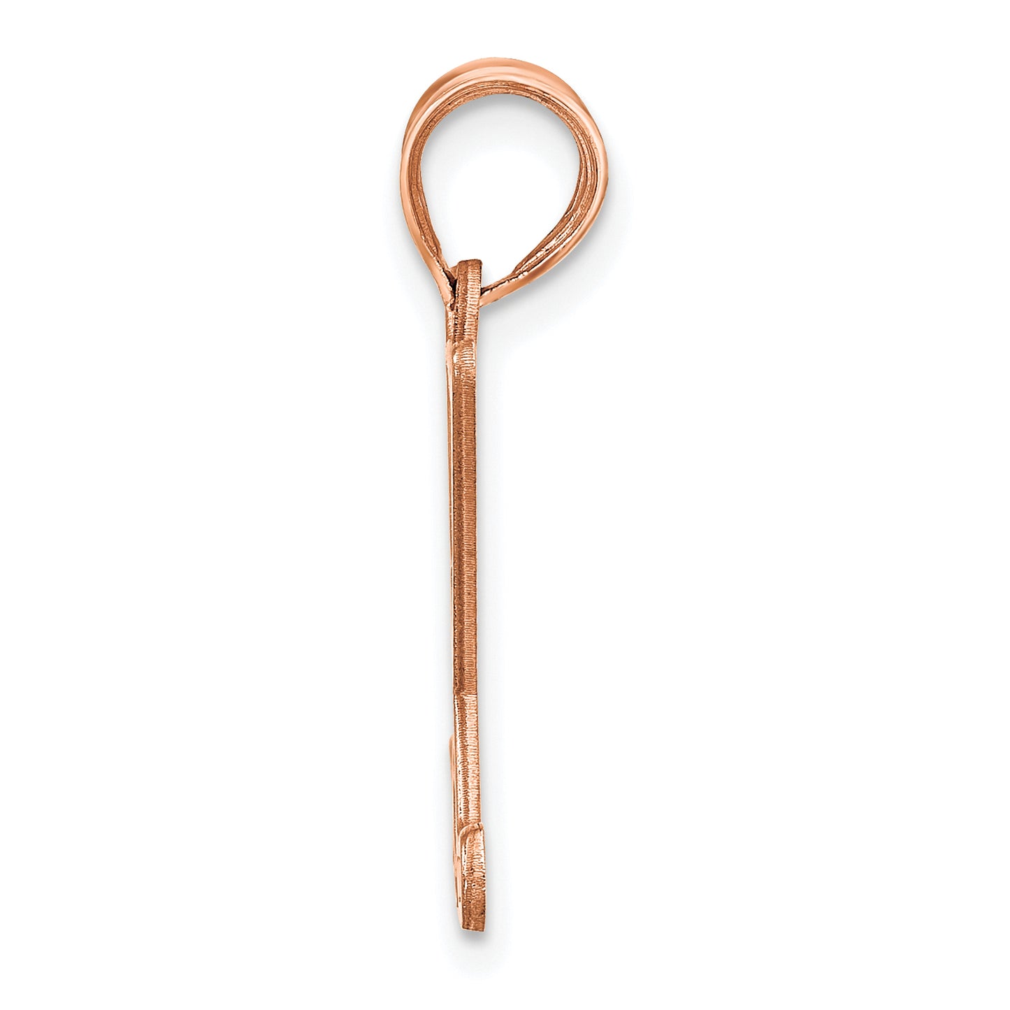 14K Rose Gold Personalized Hockey Pendant