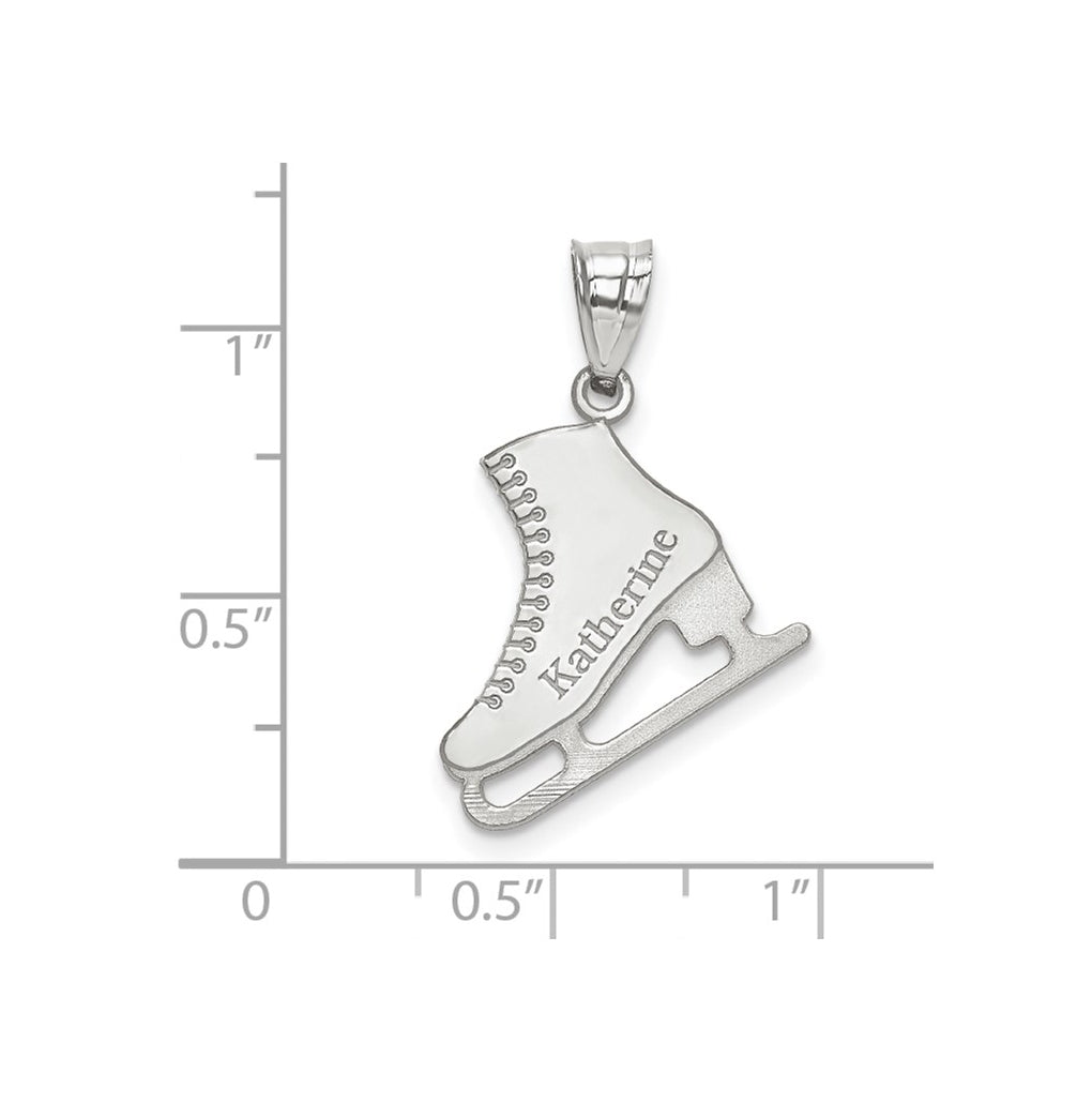 14K Yellow Or White Or Rose Gold Personalized Ice Skate Pendant – Elegant Jewelry Gift for Birthday, Anniversary, Engagement, Wedding