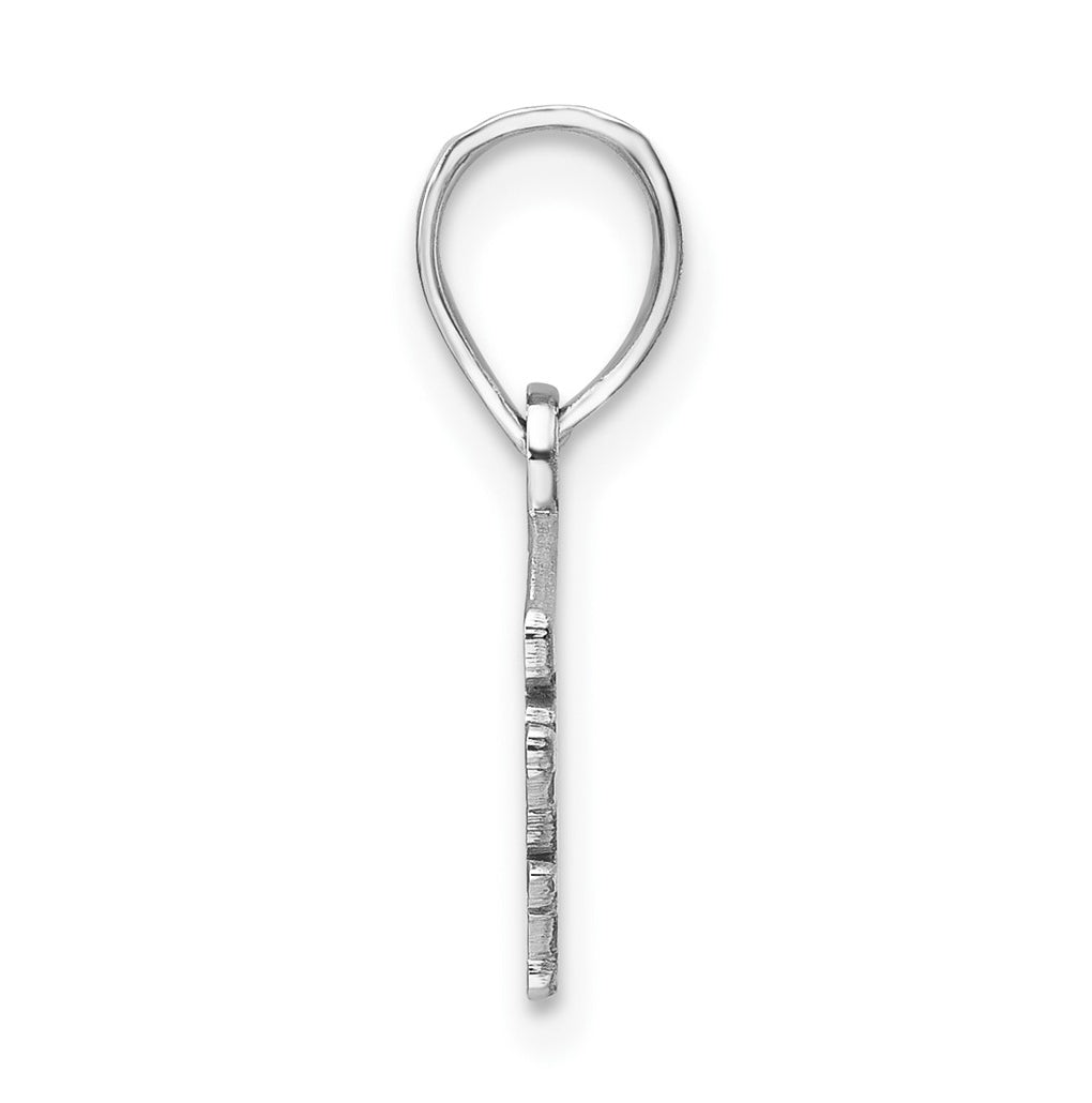 Sterling Silver Rhodium Plated North Carolina State Pendant