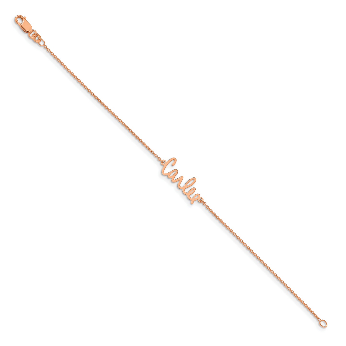 Sterling Silver Rose Gold plated Signature Bracelet