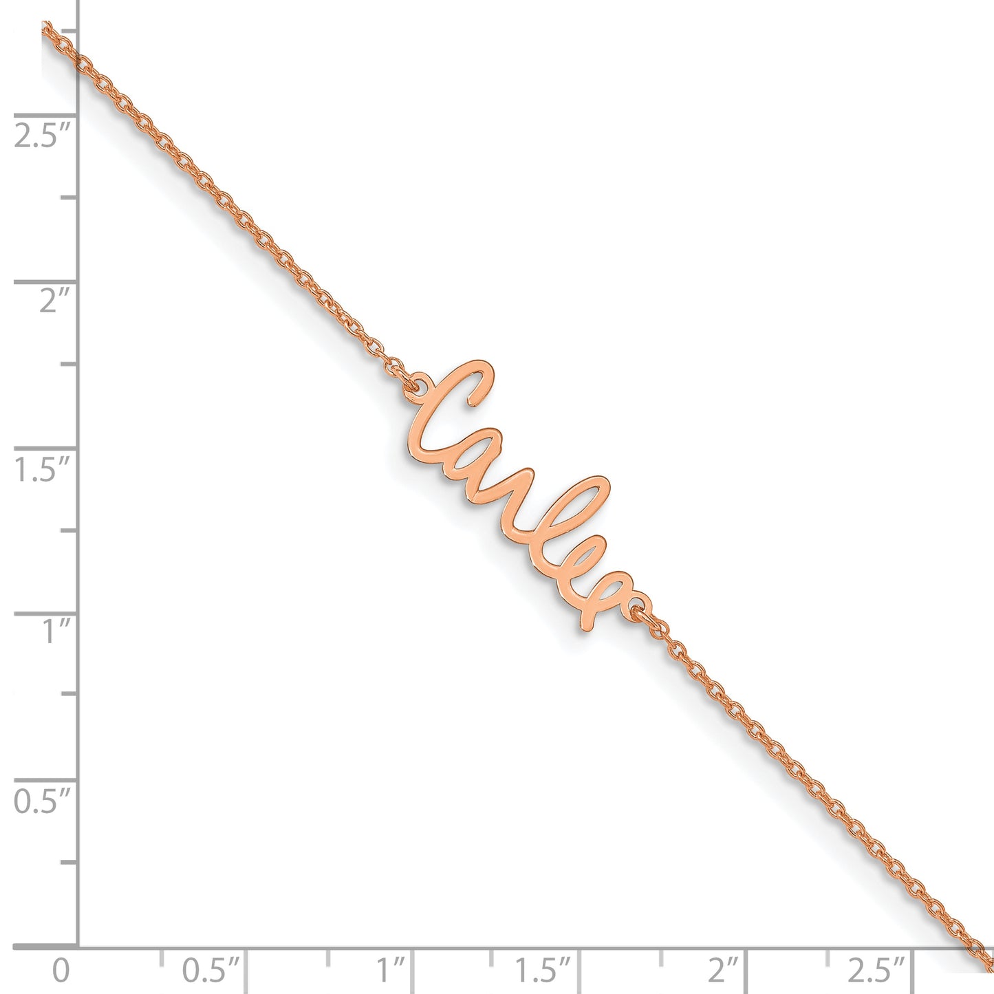 Sterling Silver Rose Gold plated Signature Bracelet