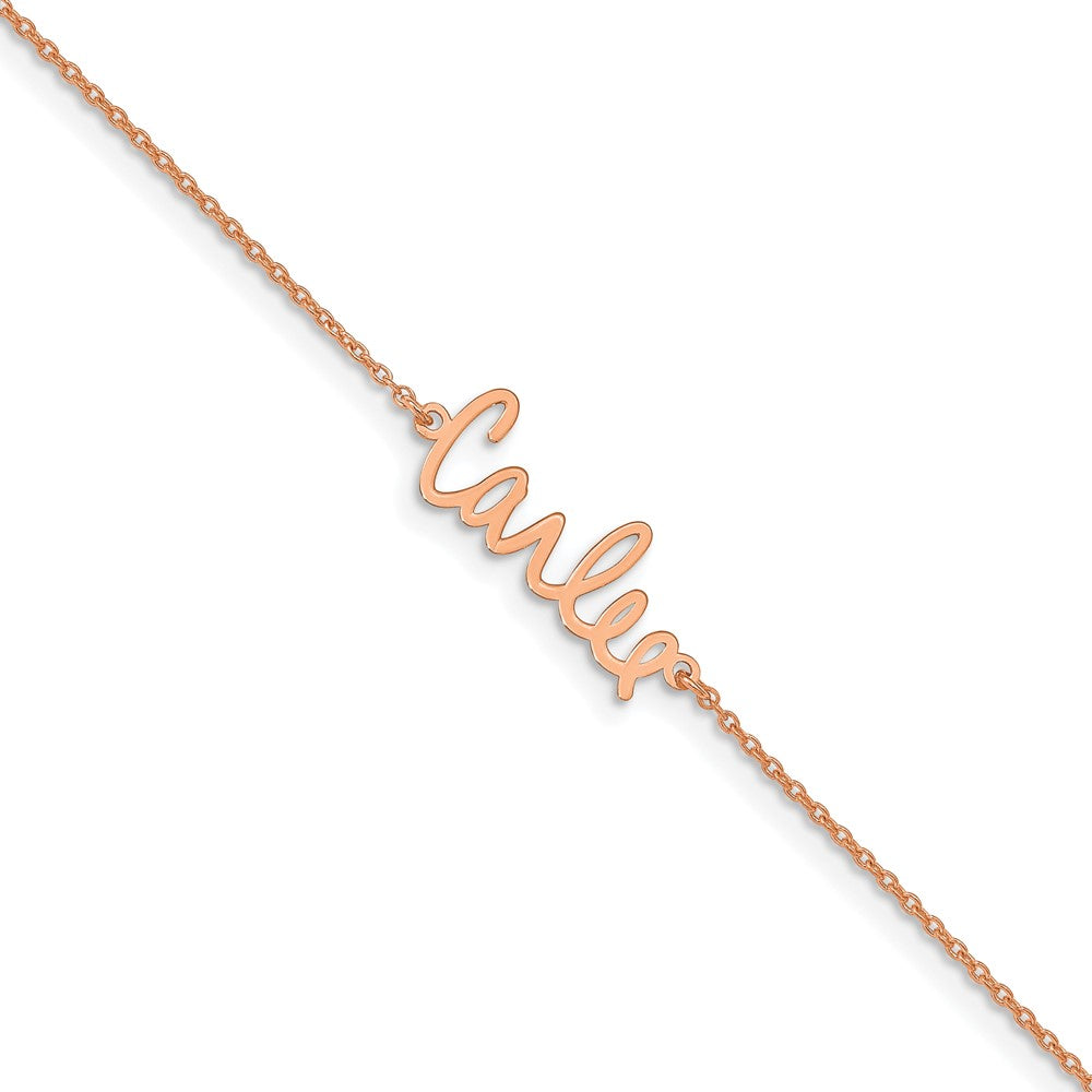 Sterling Silver Rose Gold plated Signature Bracelet