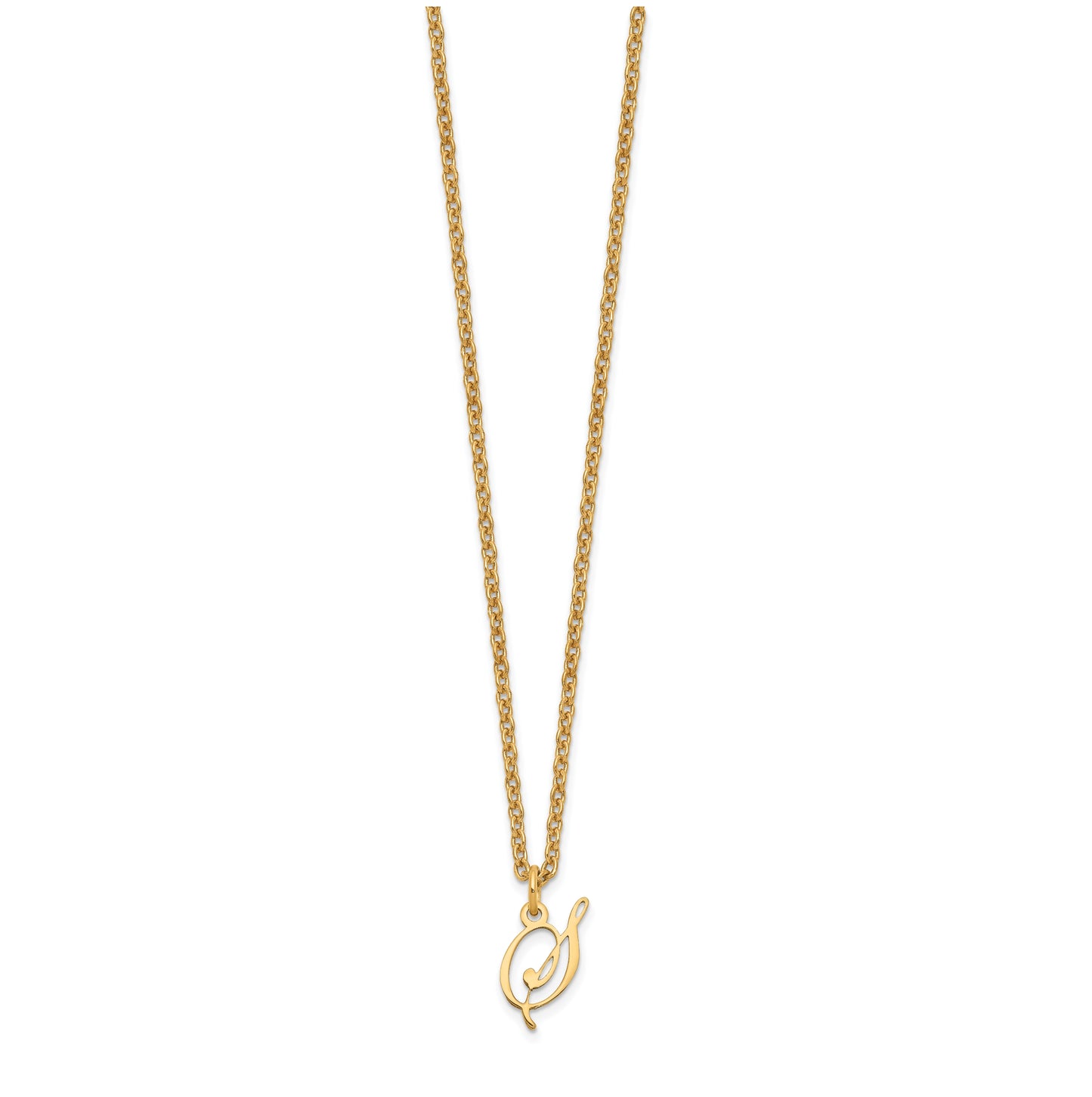 Sterling Silver Gold plated Letter S Initial Necklace
