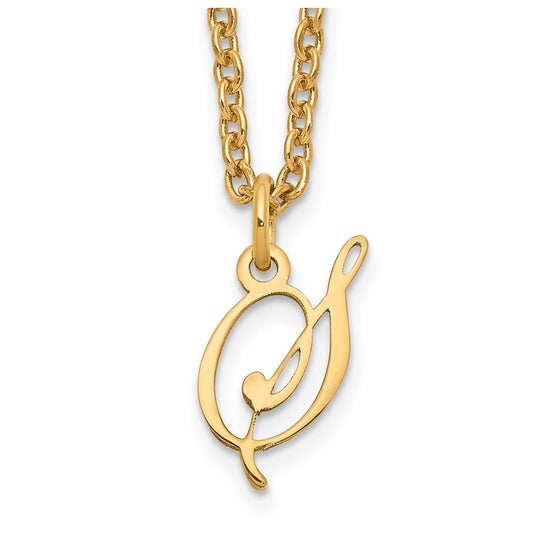 Sterling Silver Gold plated Letter S Initial Necklace