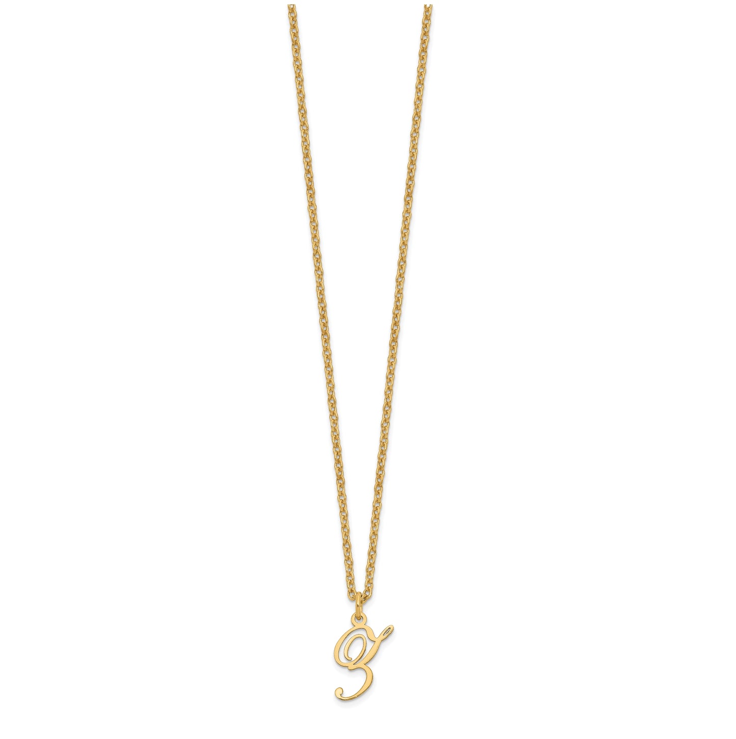 Sterling Silver Gold plated Letter Z Initial Necklace