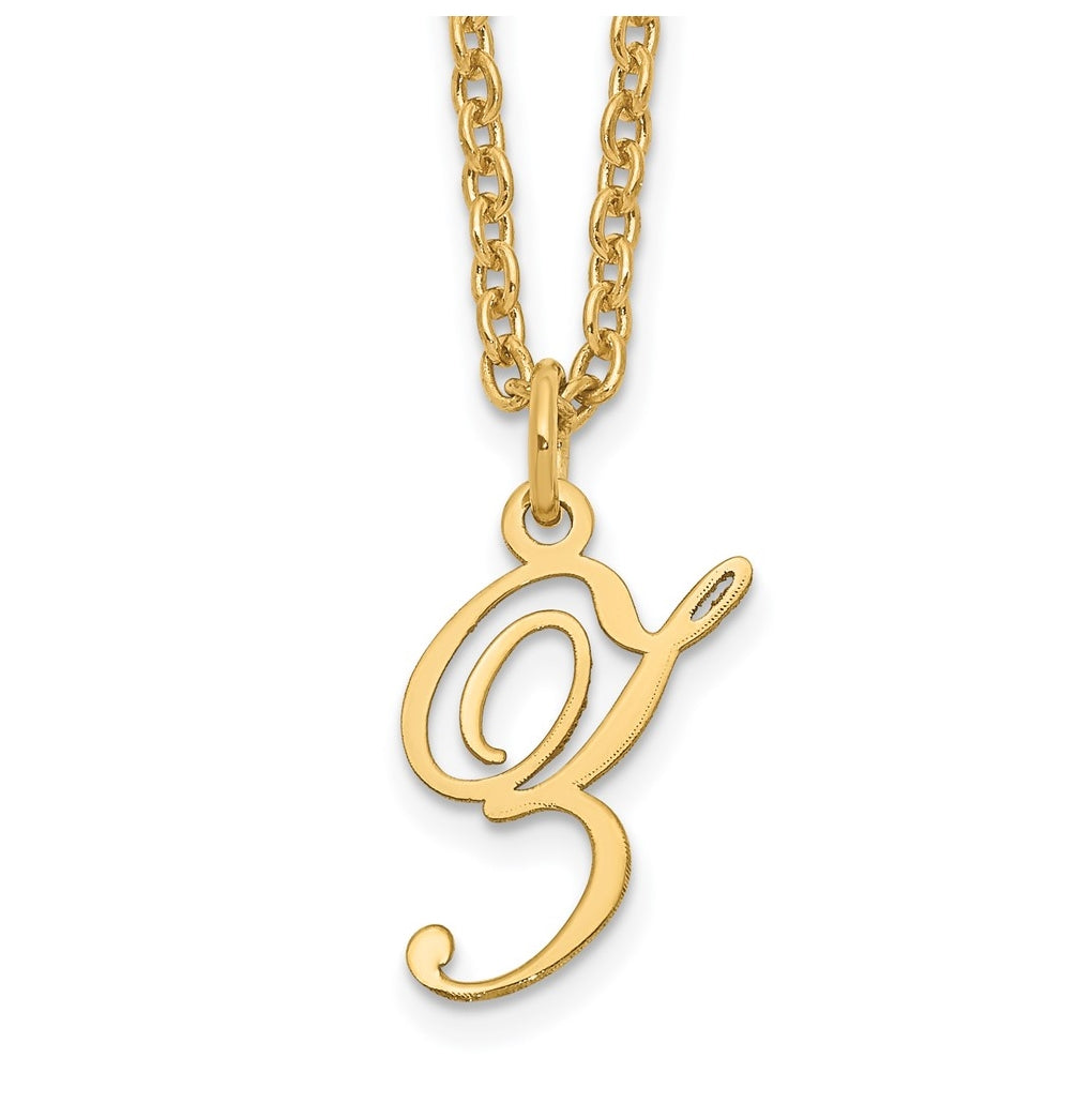 Sterling Silver Gold plated Letter Z Initial Necklace