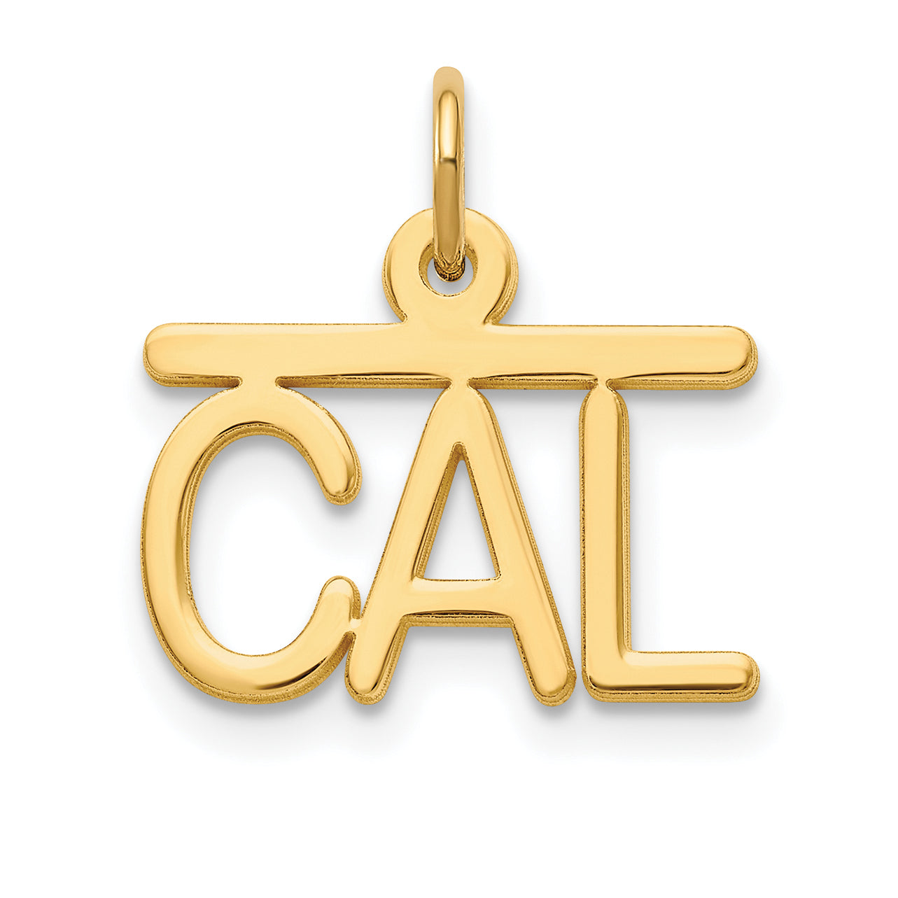 Sterling Silver Gold Plated Polished Arial Rounded Font Name Plate