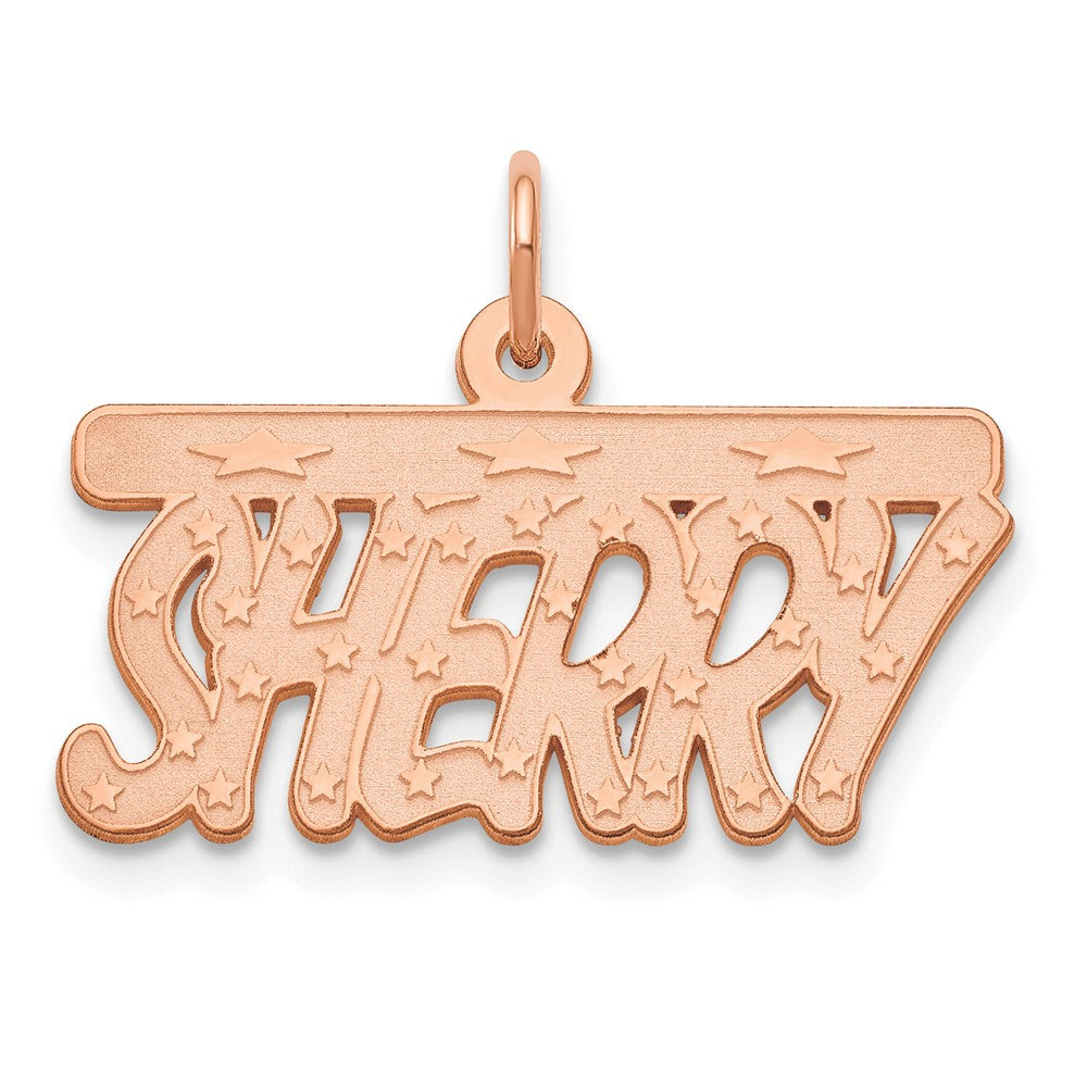 14K Rose Gold Satin Bellamy Font Name Plate