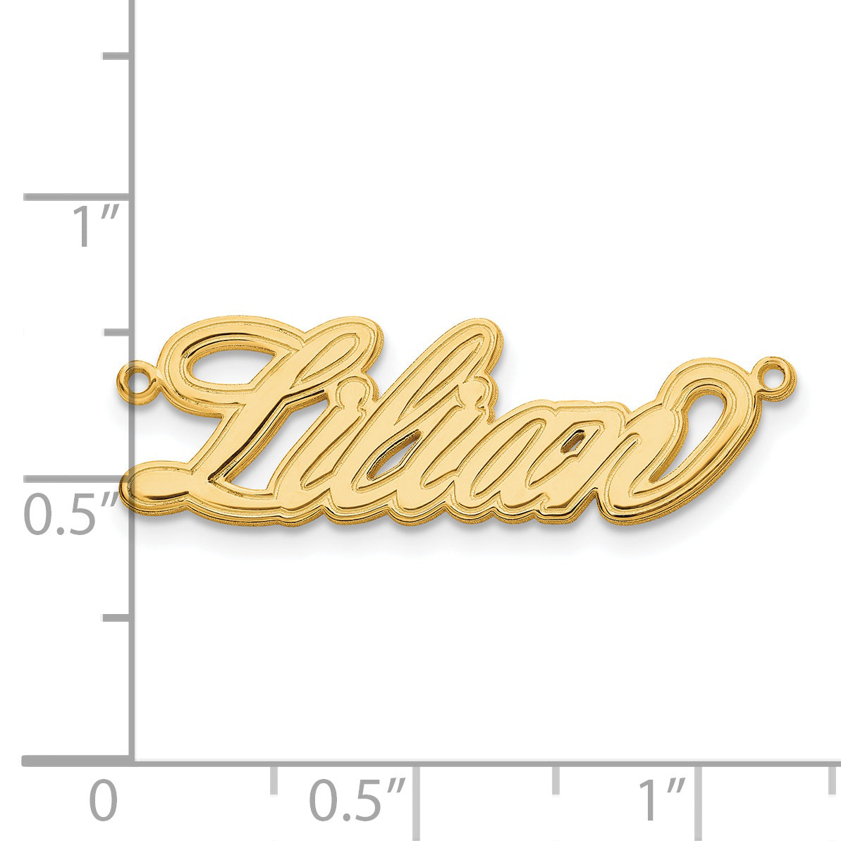 14K Yellow Gold Etched Name Plate
