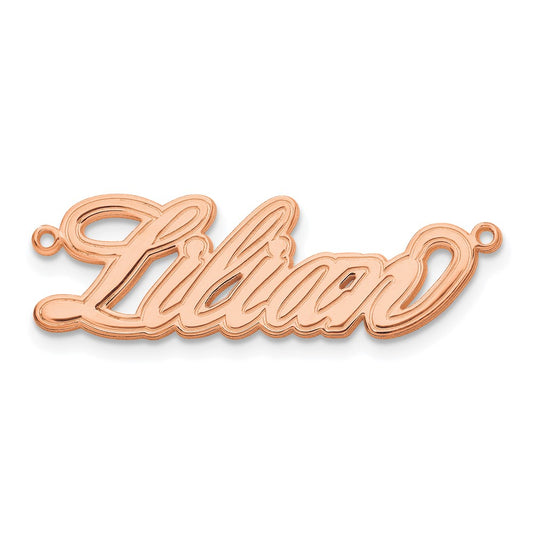 14K Rose Gold Etched Name Plate