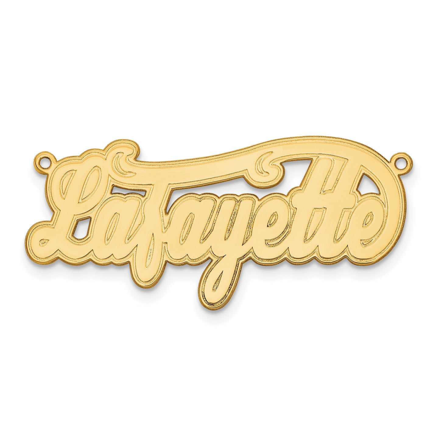 Sterling Silver Gold plated Etched Name Plate