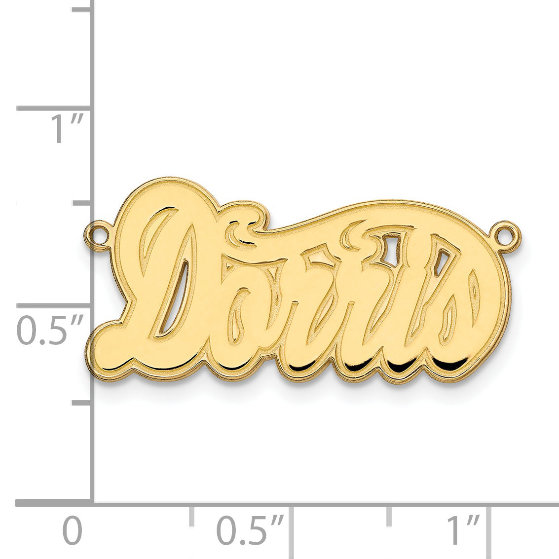 Sterling Silver Gold plated Etched Name Plate