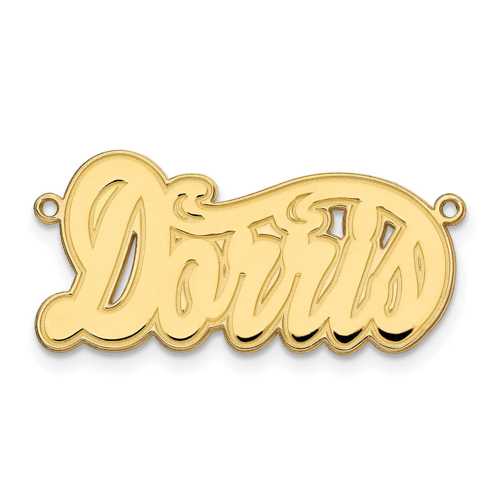 Sterling Silver Gold plated Etched Name Plate