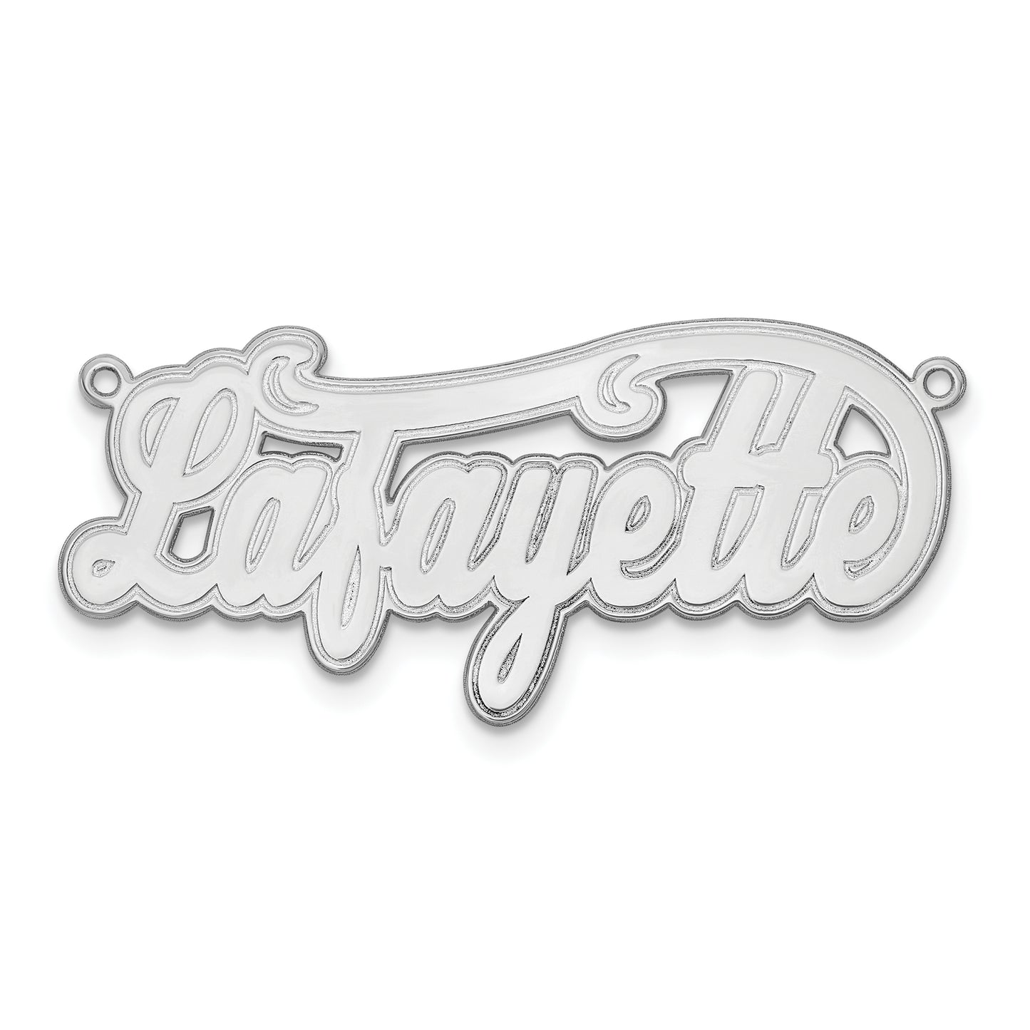 10K White Gold Etched Name Plate