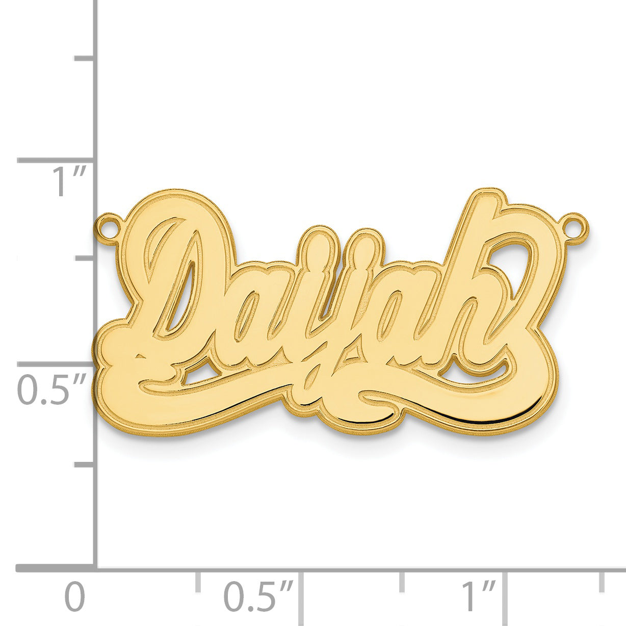 14K Rose Gold Etched Name Plate