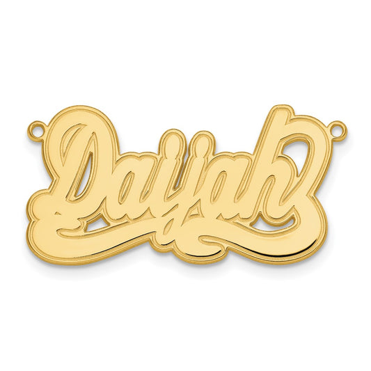 14K Rose Gold Etched Name Plate