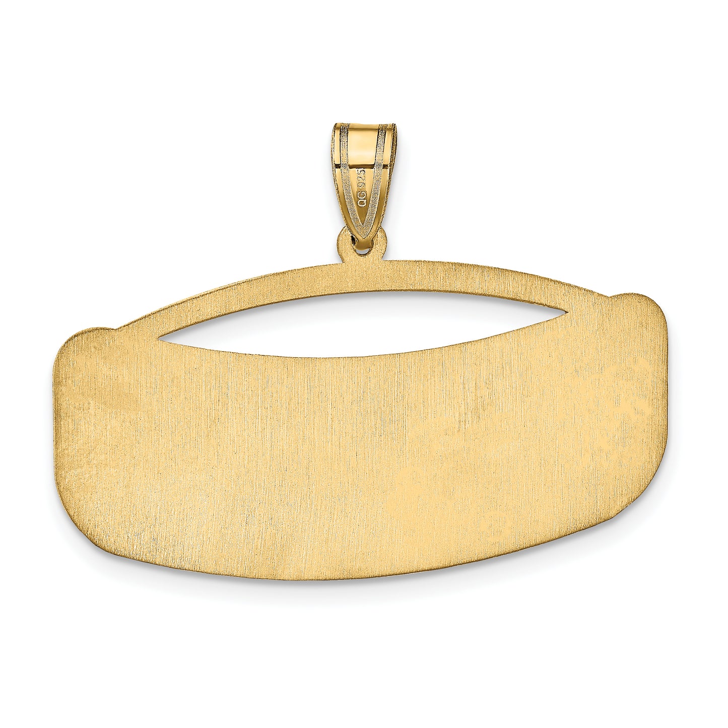 Sterling Silver Gold plated Curved Name Plate Pendant