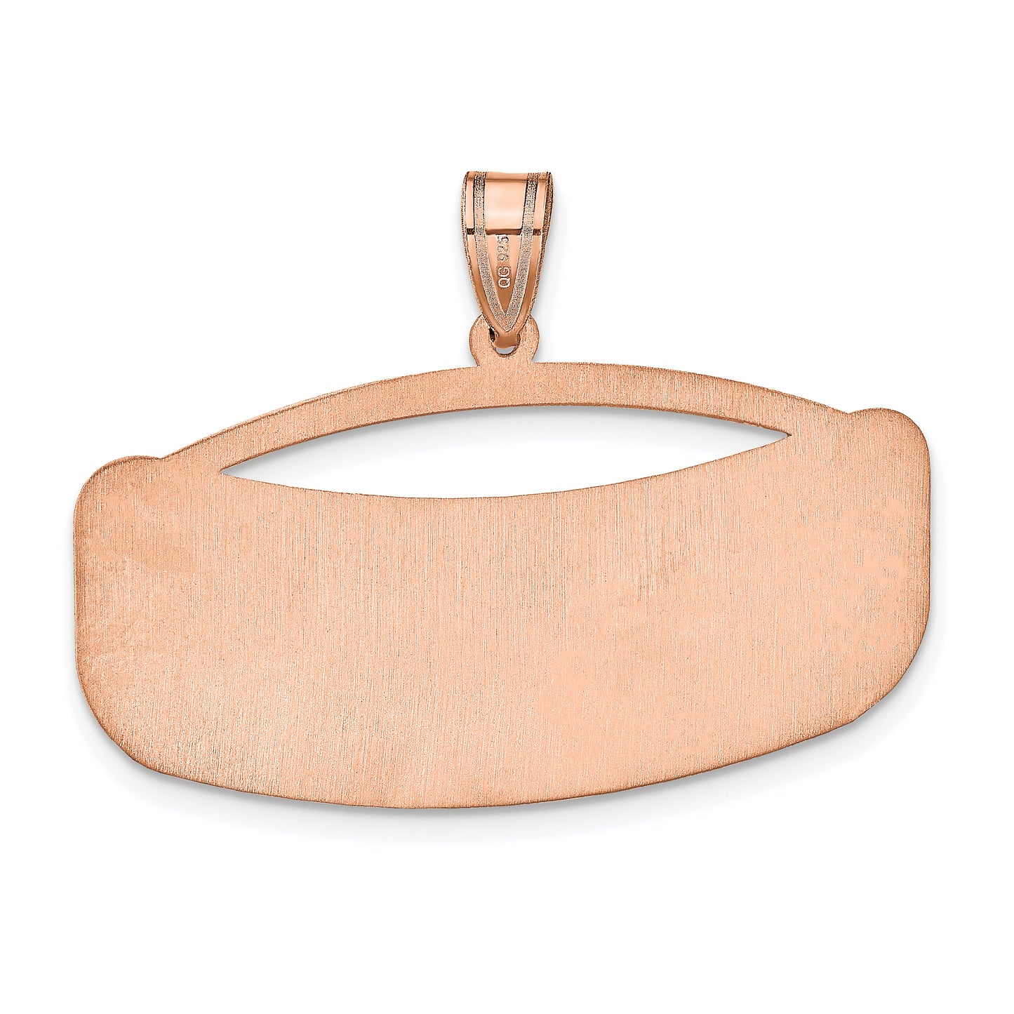 14K Rose Gold Curved Name Plate Pendant
