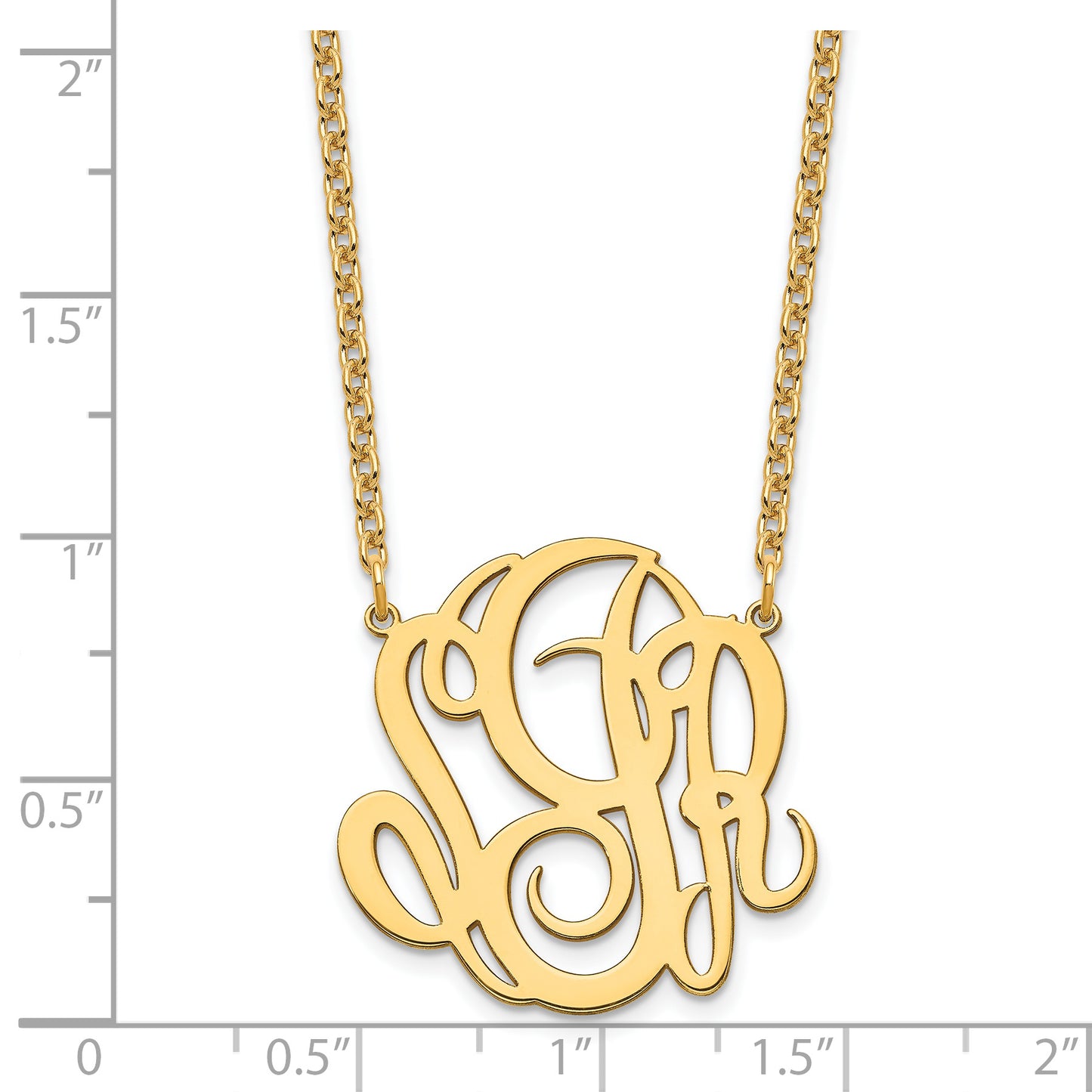 Sterling Silver Gold plated Monogram Necklace