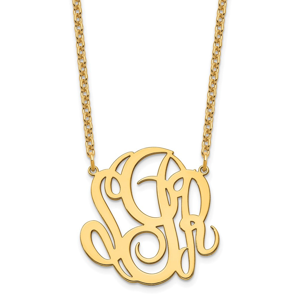 Sterling Silver Gold plated Monogram Necklace