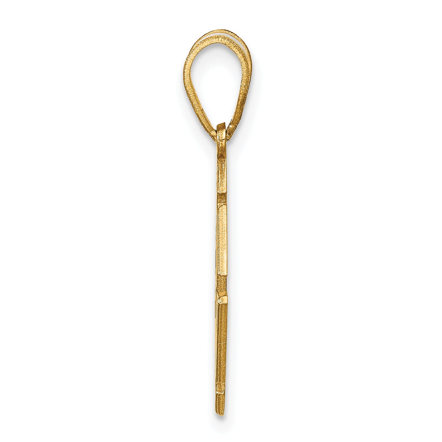 14K Yellow Gold Diamond Shaped Monogram Pendant