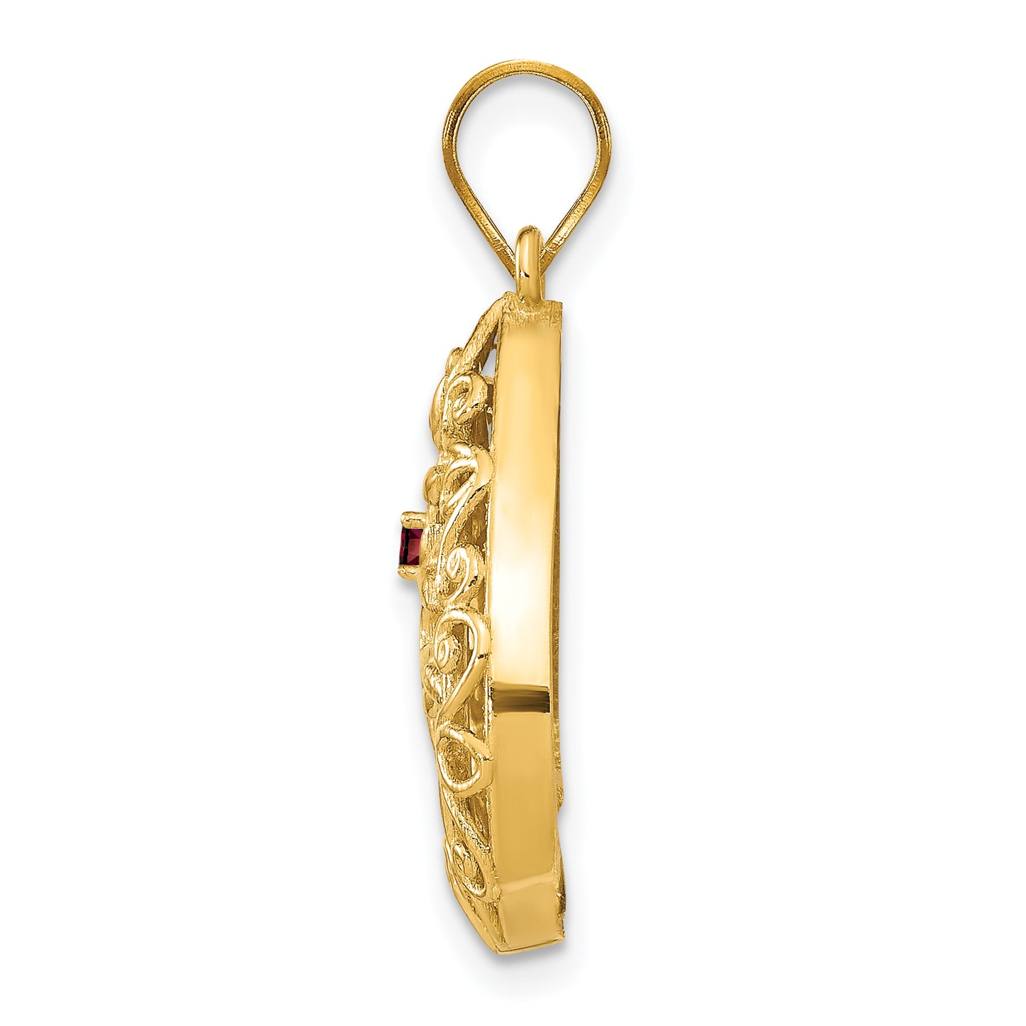 Sterling Silver Gold plated 1 Birthstone Tree of Life Tear Drop Pendant