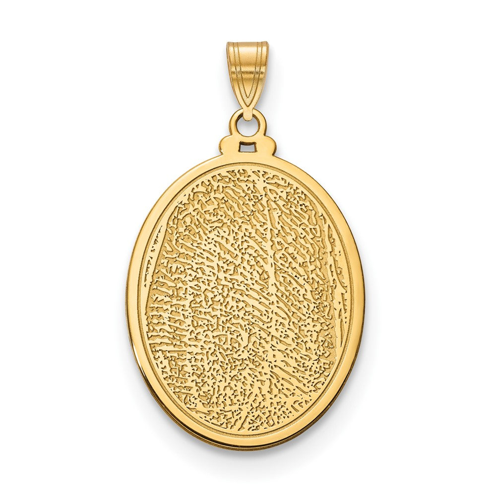 Sterling Silver Gold plated Oval Fingerprint Pendant
