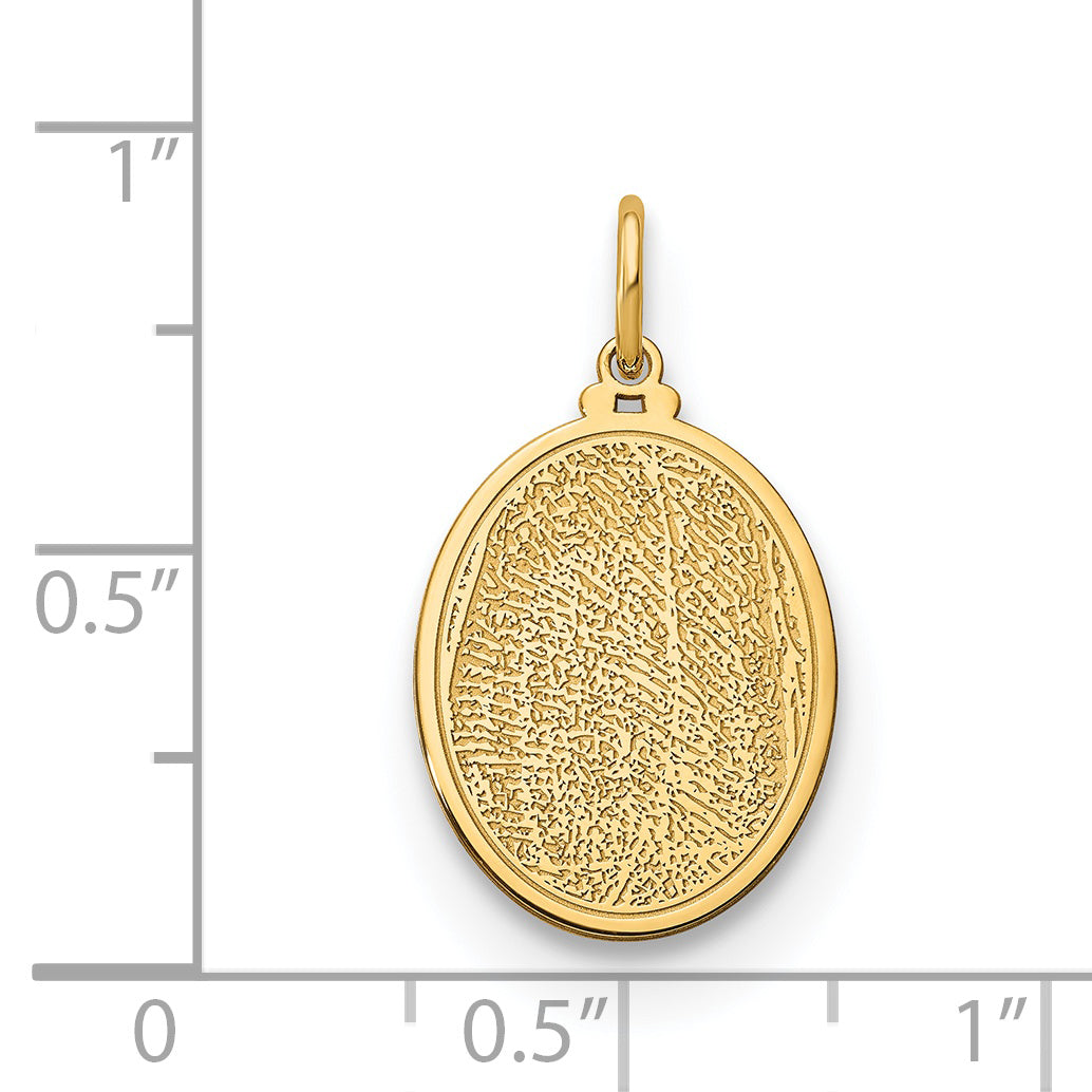 14K Yellow Gold Small Fingerprint Charm