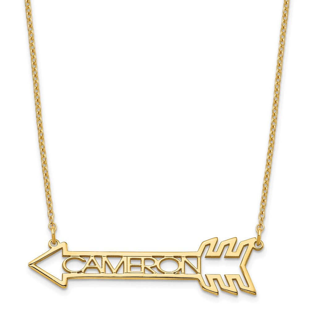 Sterling Silver Gold plated Personalized Arrow Necklace