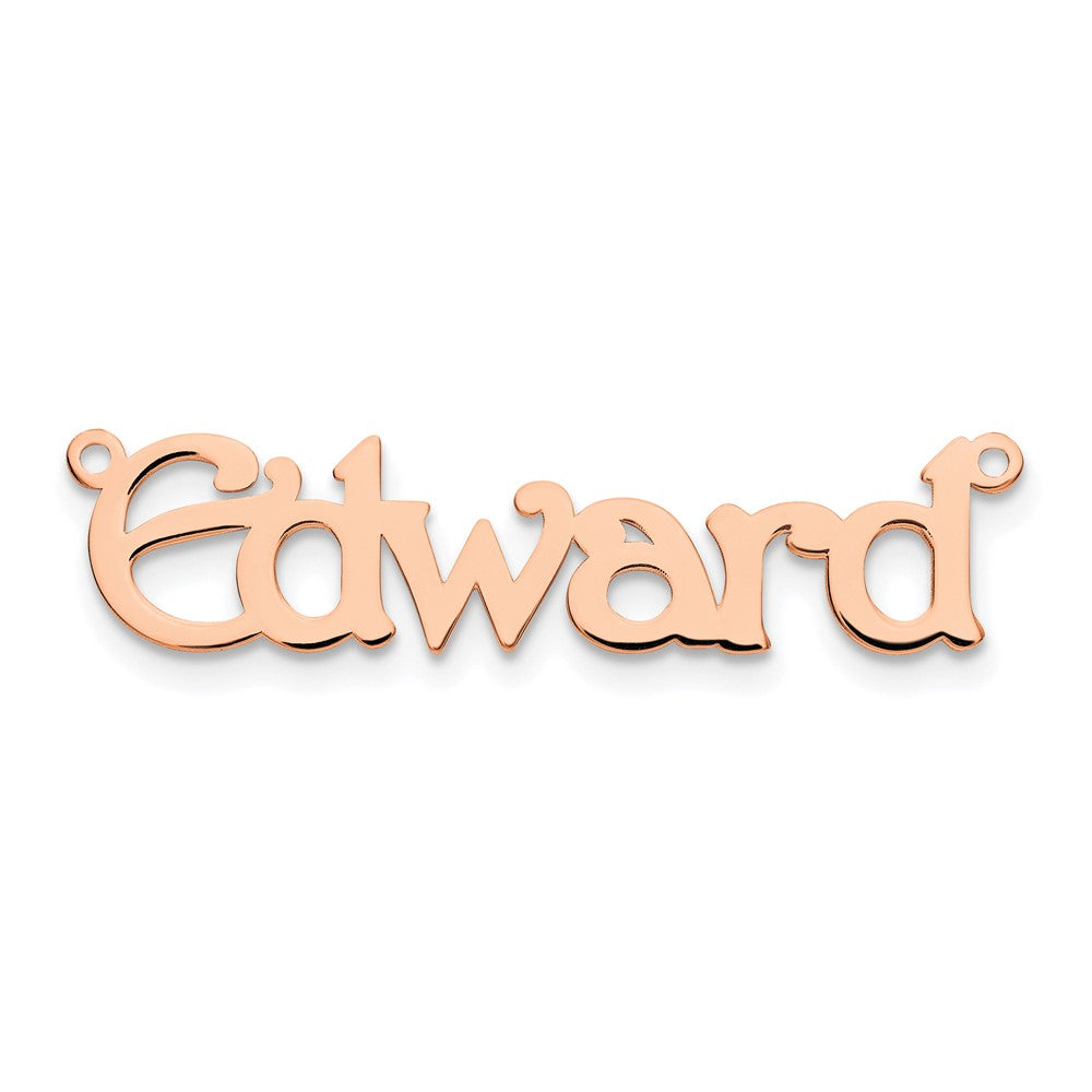 14K Rose Gold Polished Bouquet Font Name Plate