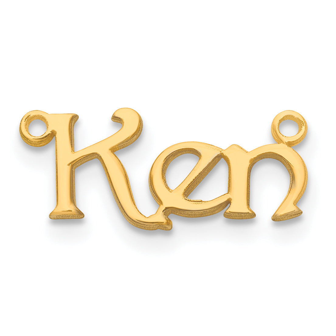 14K Yellow Gold Bouquet Font Name Plate