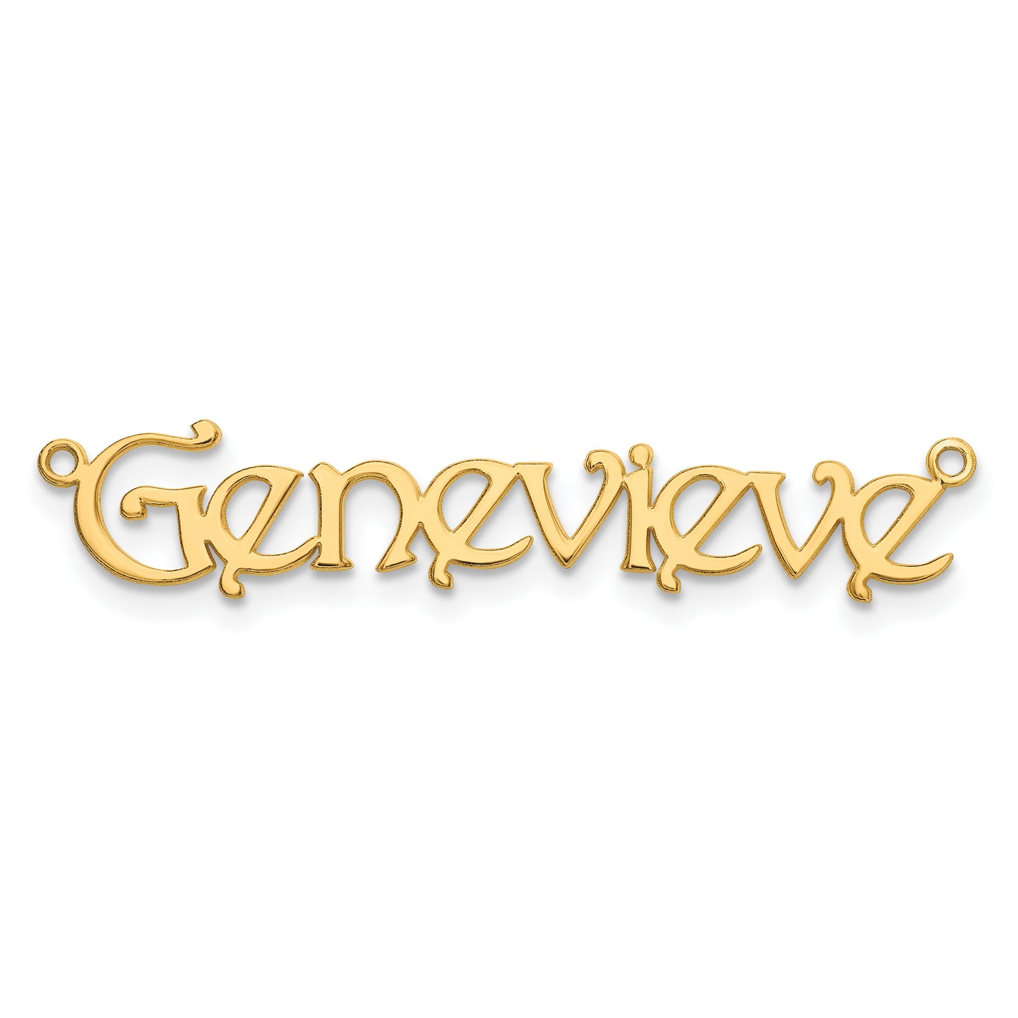 14K Yellow Gold Bouquet Font Name Plate