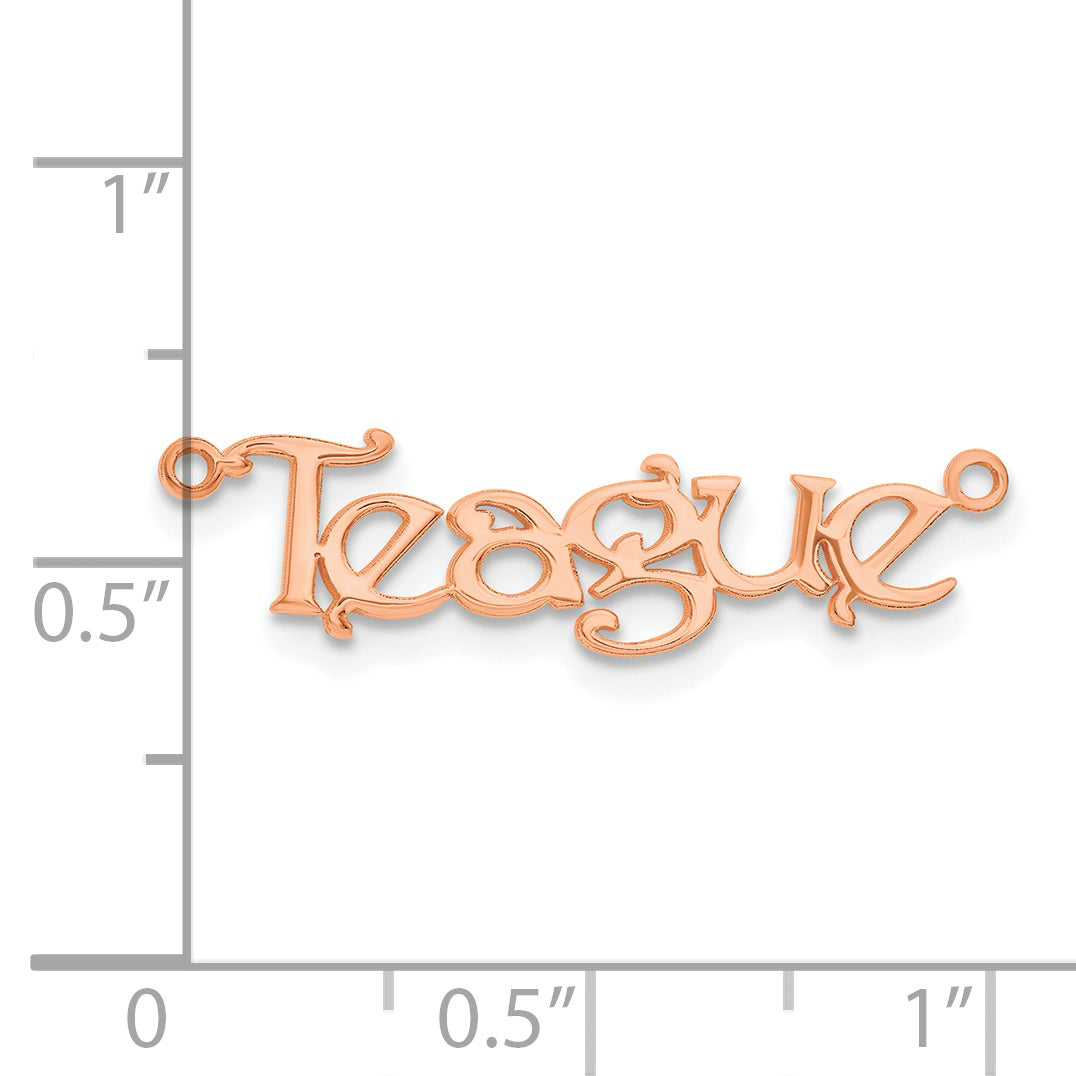 14K Rose Gold Bouquet Font Name Plate