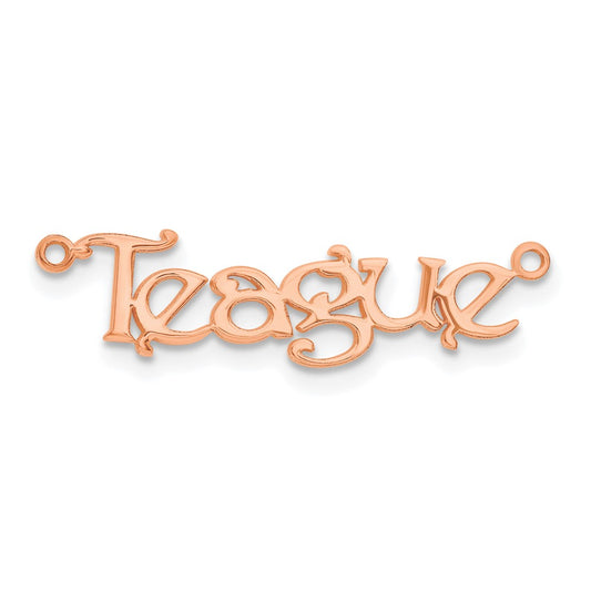 14K Rose Gold Bouquet Font Name Plate