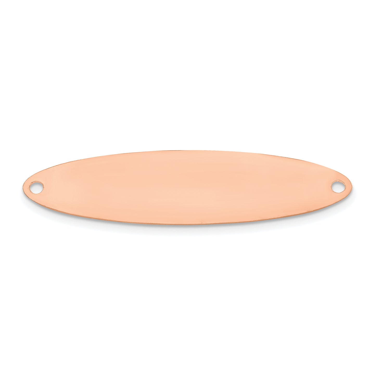 Sterling Silver Rose Gold plated Large Oval with Stars Name Plate