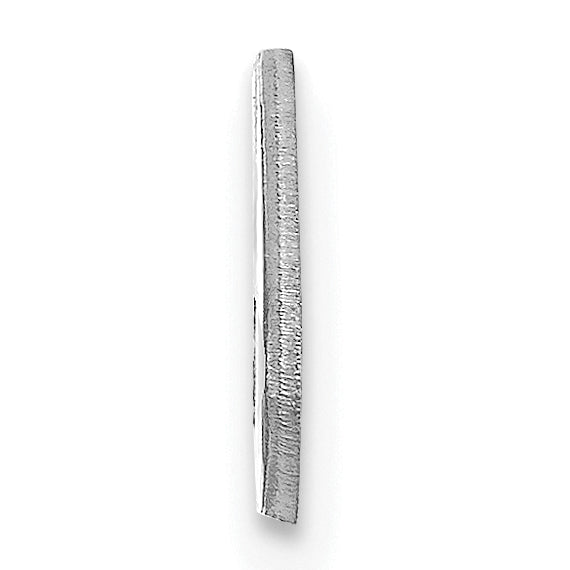 Sterling Silver Rhodium plated Large Oval with Stars Name Plate