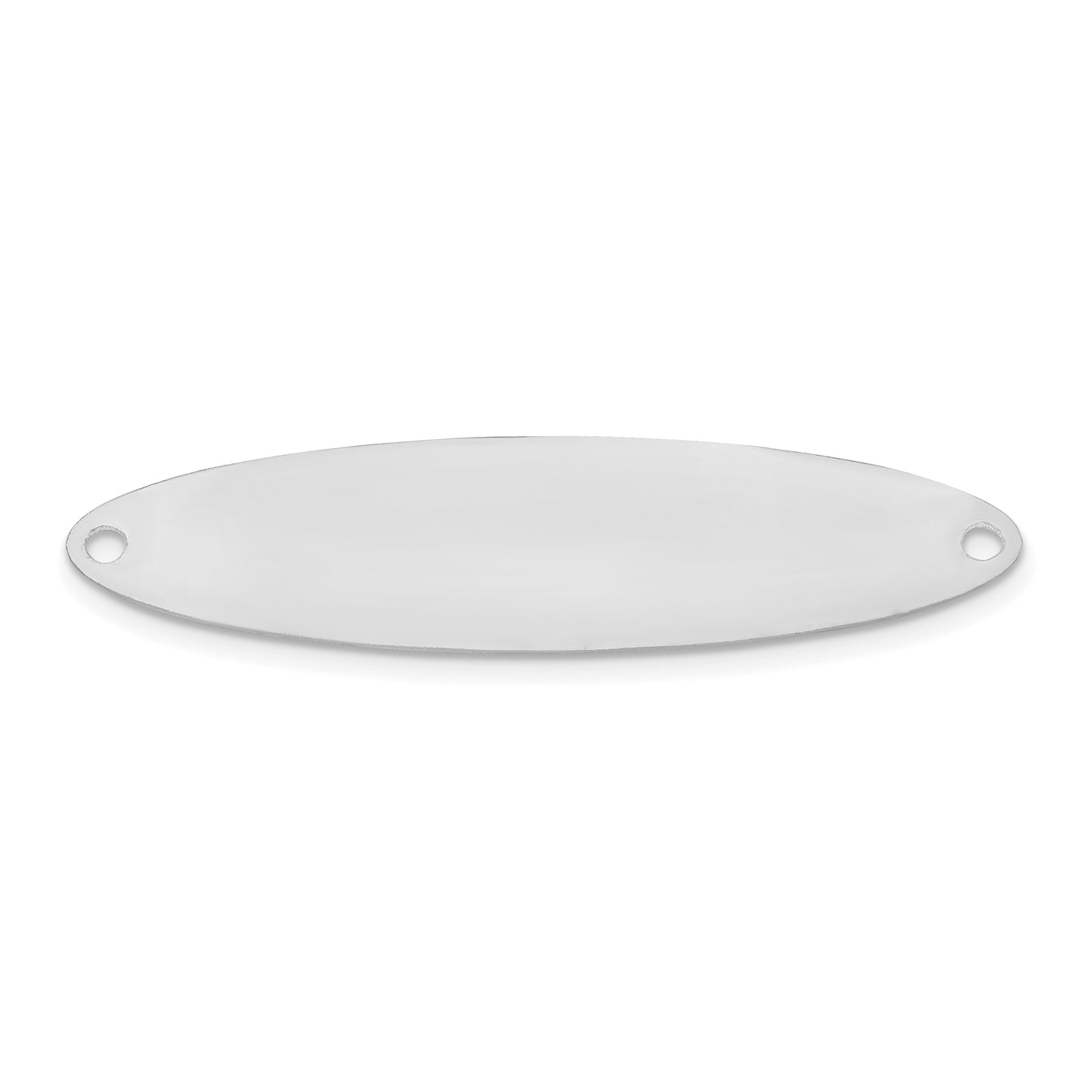 Sterling Silver Rhodium plated Large Oval with Stars Name Plate