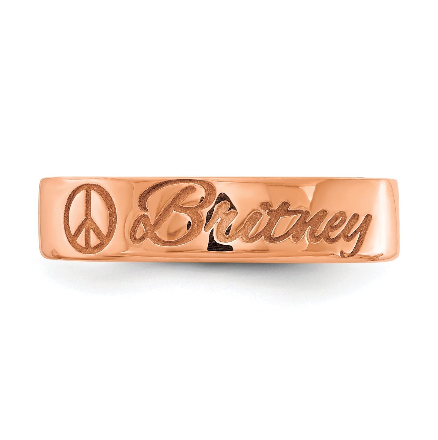 Sterling Silver Rose Gold plated Customized Ring