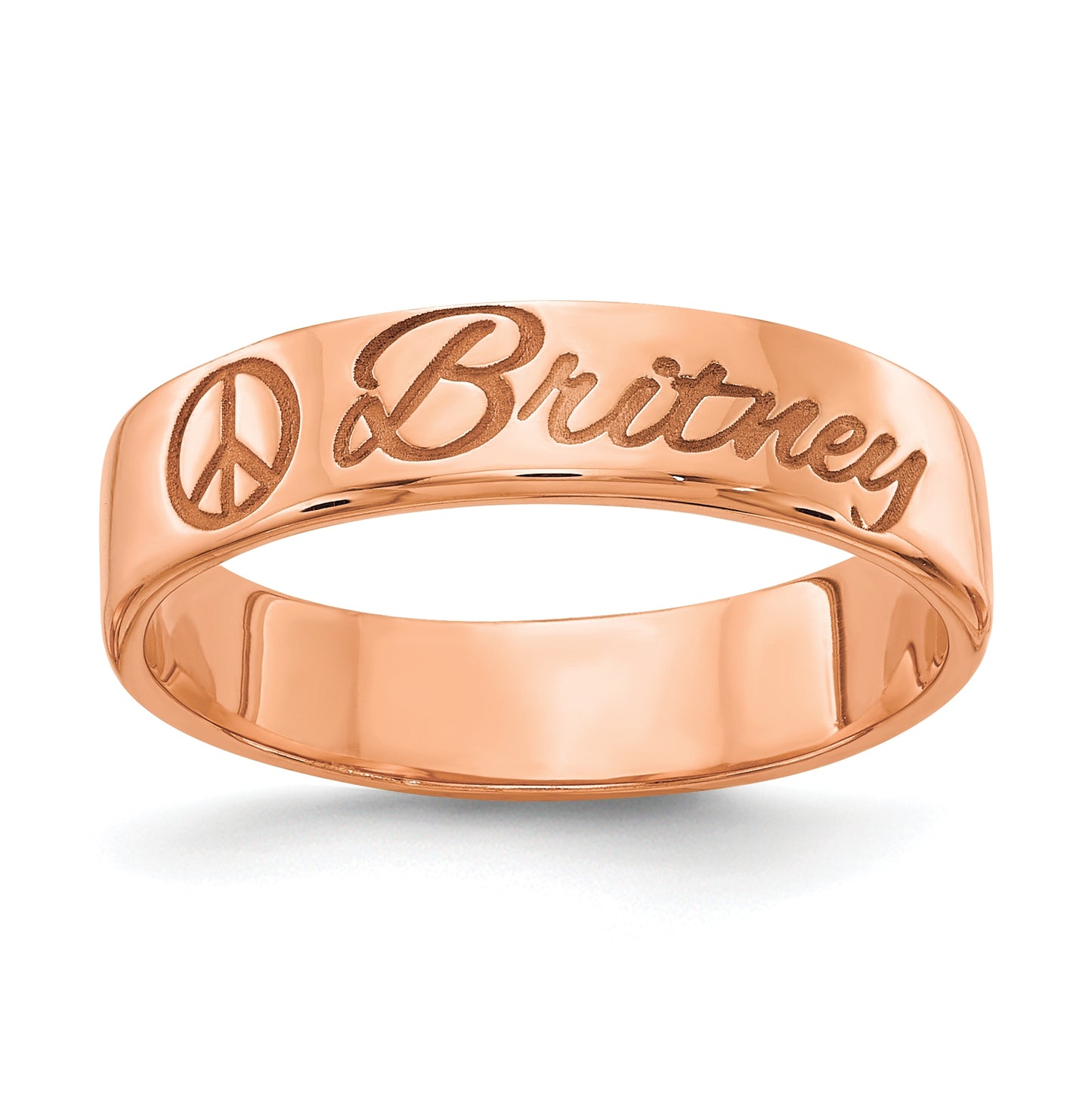 Sterling Silver Rose Gold plated Customized Ring