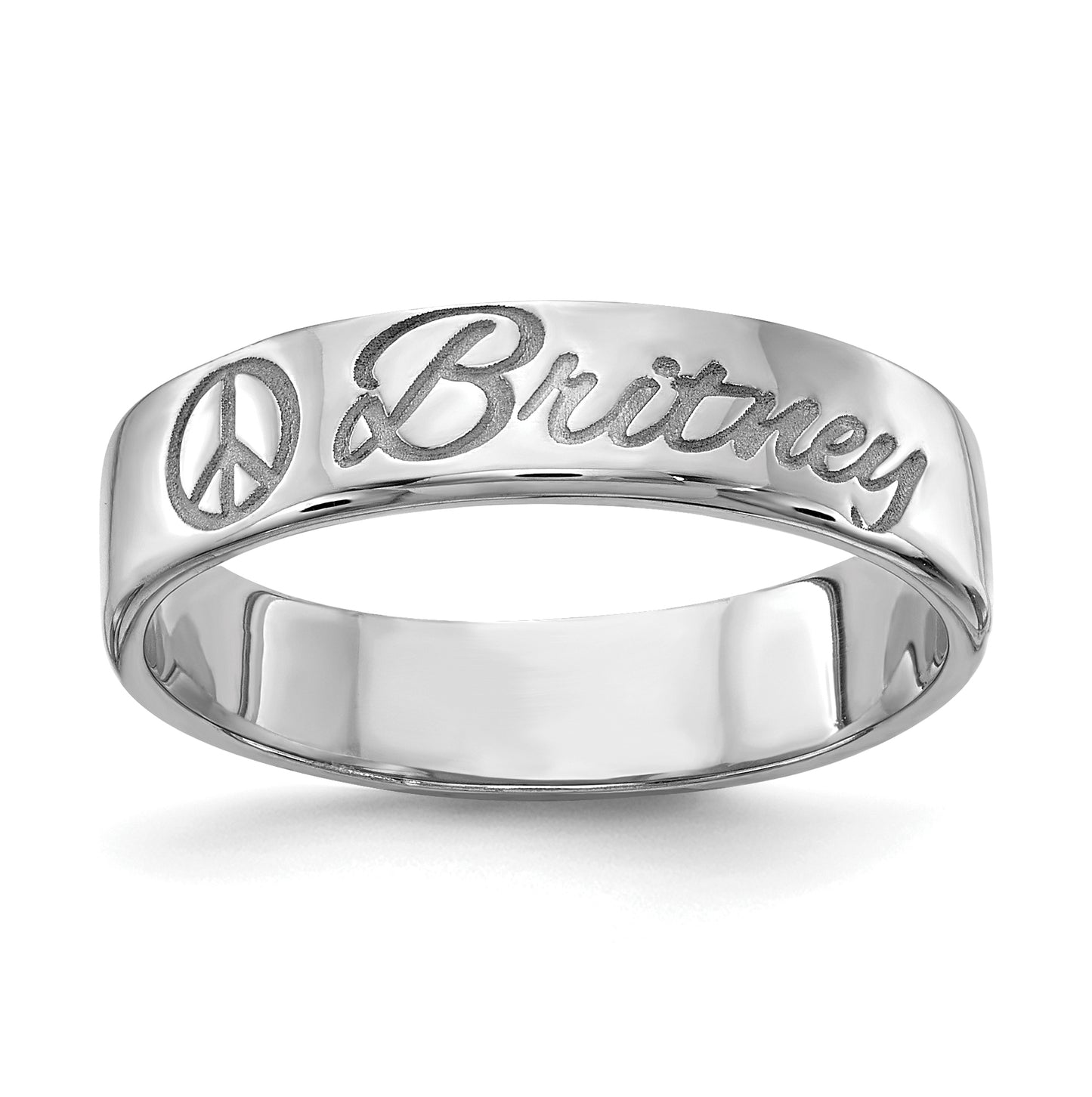 Sterling Silver Rhodium plated Customized Ring