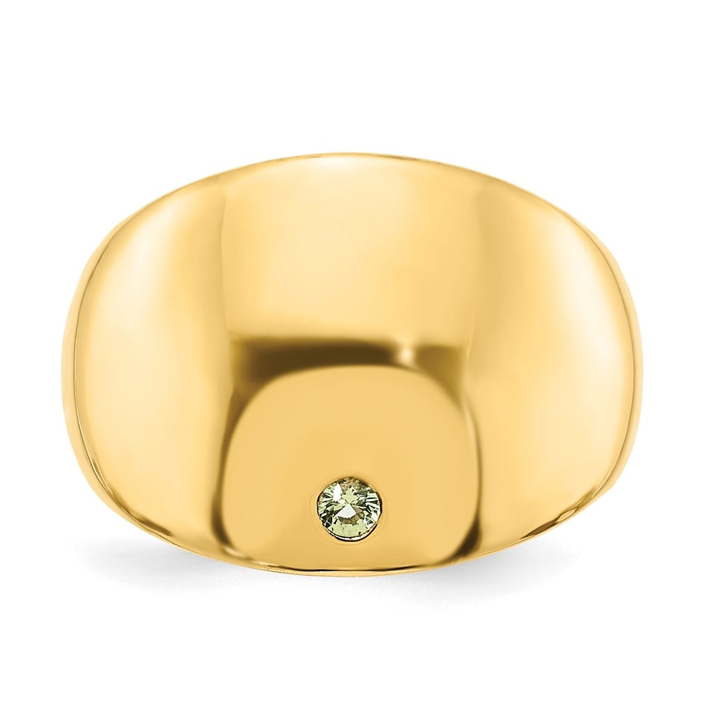 Sterling Silver Or Gold Plated Birthstone Personalized Cigar Ring