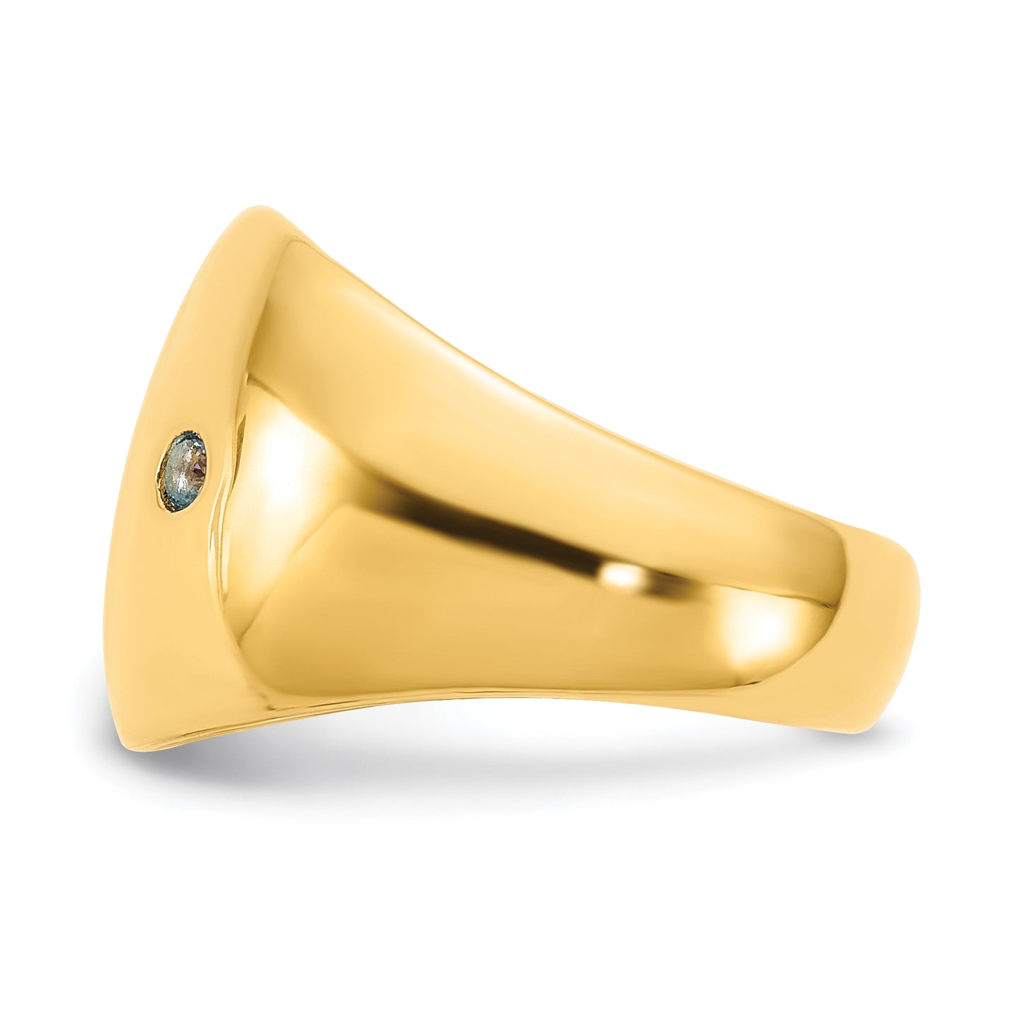 Sterling Silver Or Gold Plated Birthstone Personalized Cigar Ring