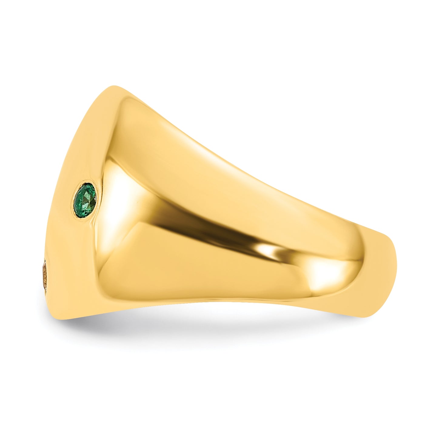 Sterling Silver Or Gold Plated Birthstone Personalized Cigar Ring