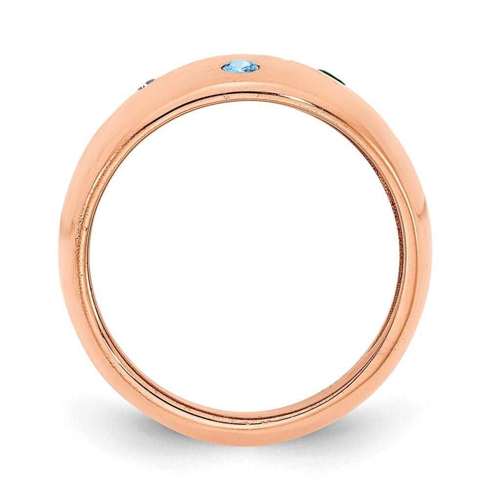 Sterling Silver Or Gold Plated Birthstone Personalized Cigar Ring