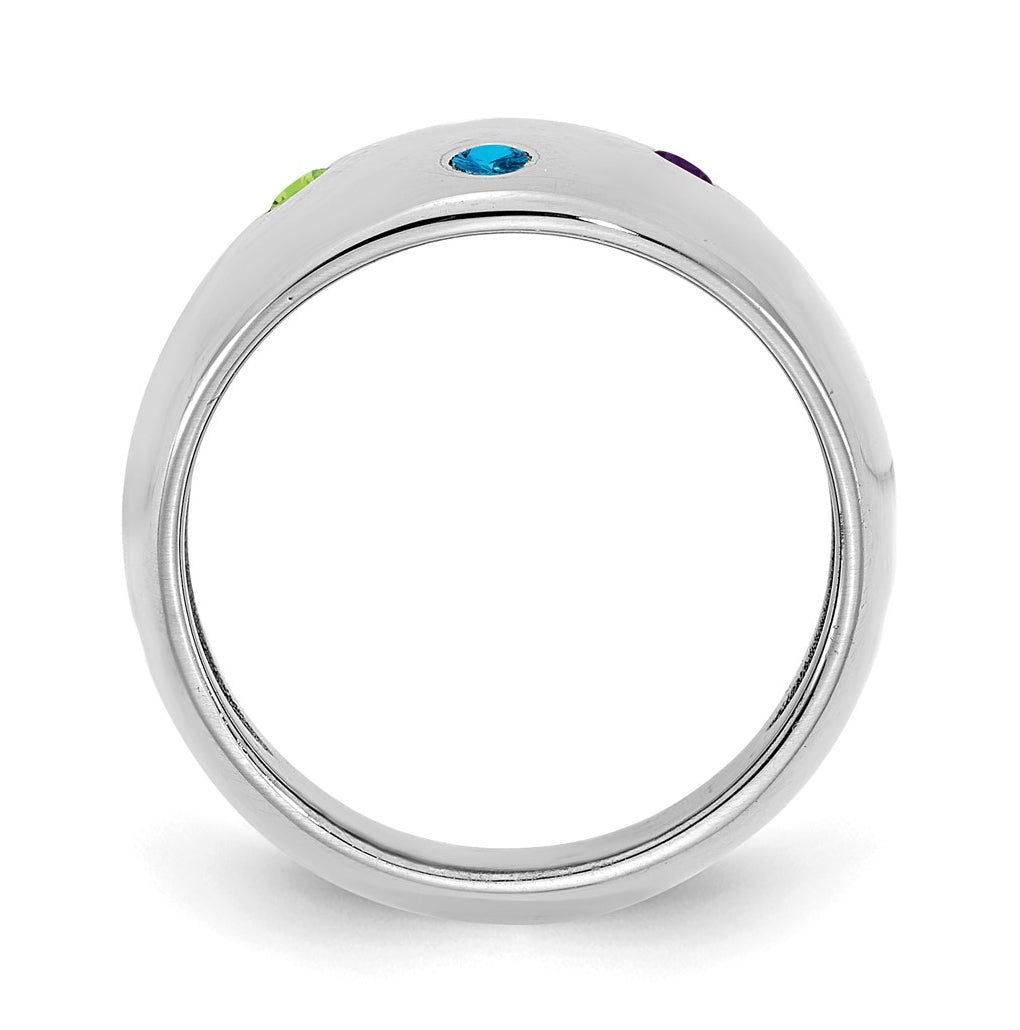 Sterling Silver Or Gold Plated Birthstone Personalized Cigar Ring